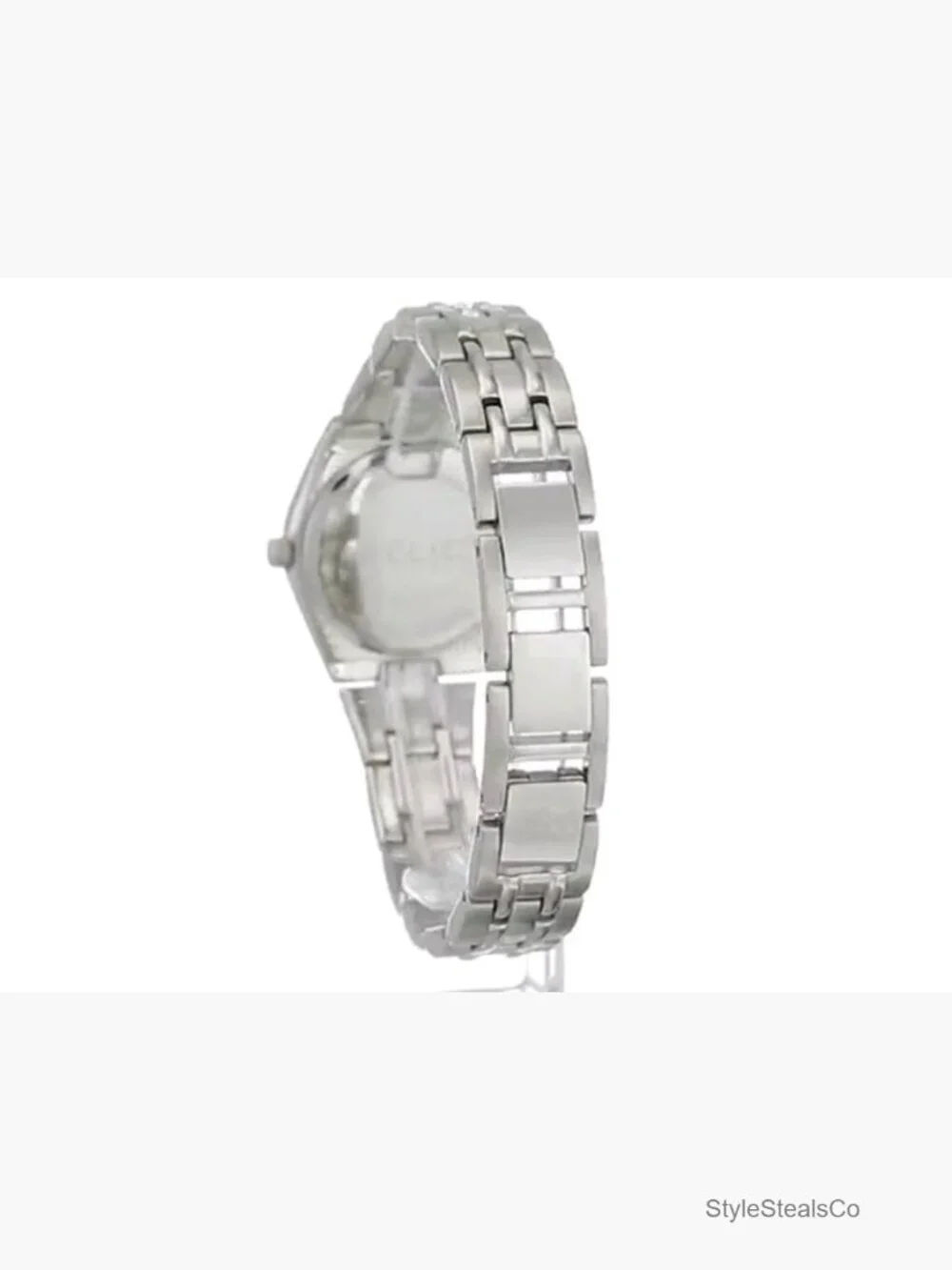 Women's Stainless Steel Wrist Watch with Crystals Quartz Movement
